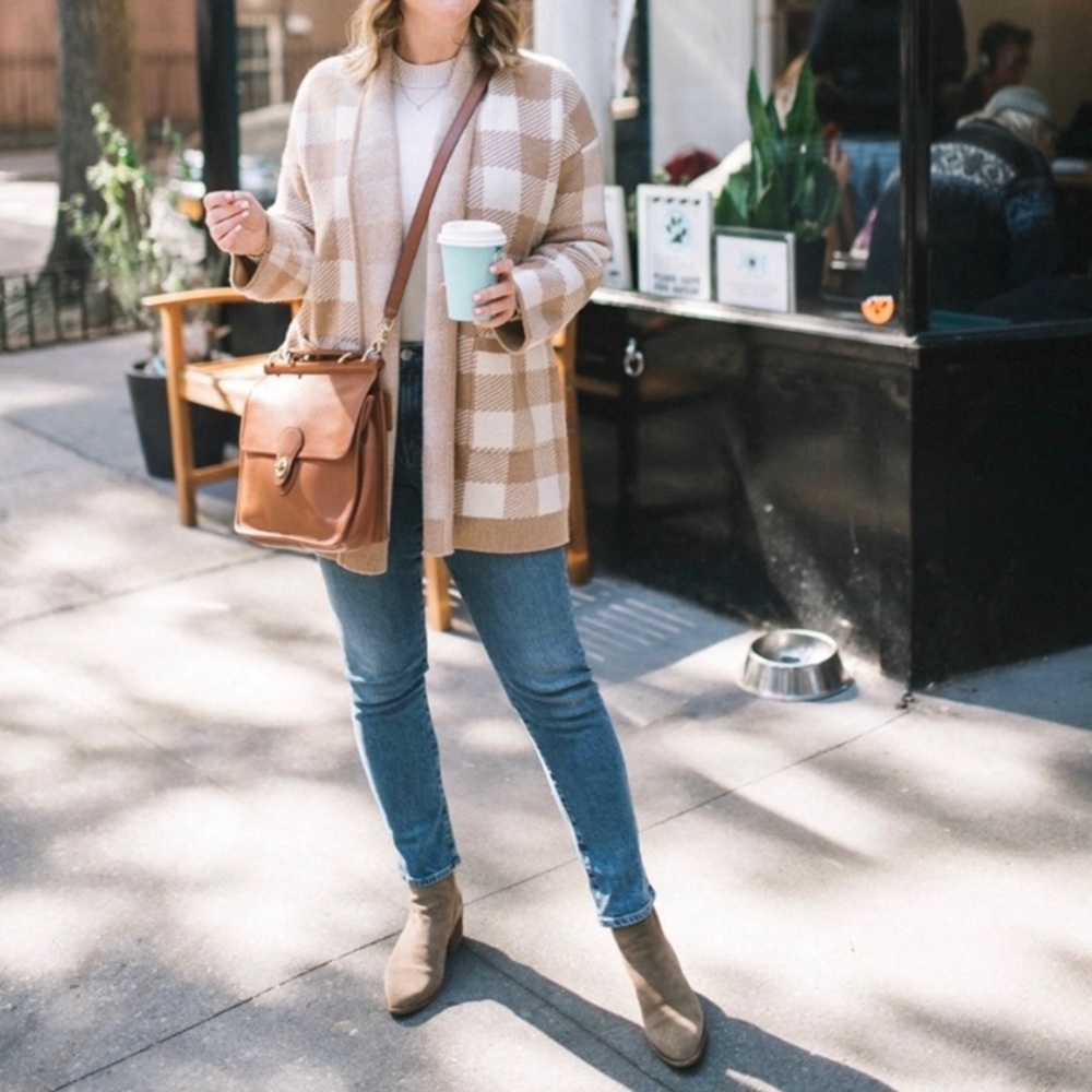 Madewell Minetta Sweater Coat in Buffalo Check - Picture 6 of 8